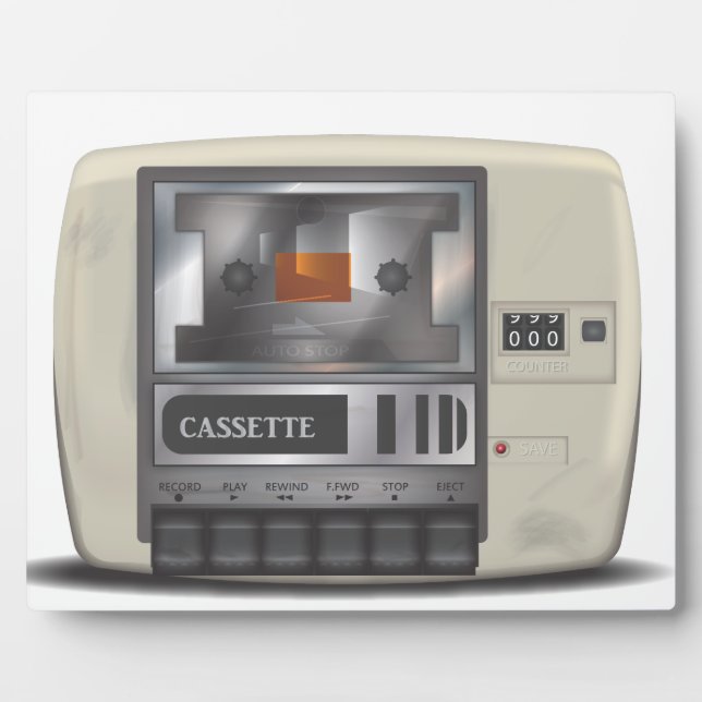 Cassette tape player plaque (Front)