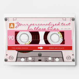 Cassette tape - red - envelopes