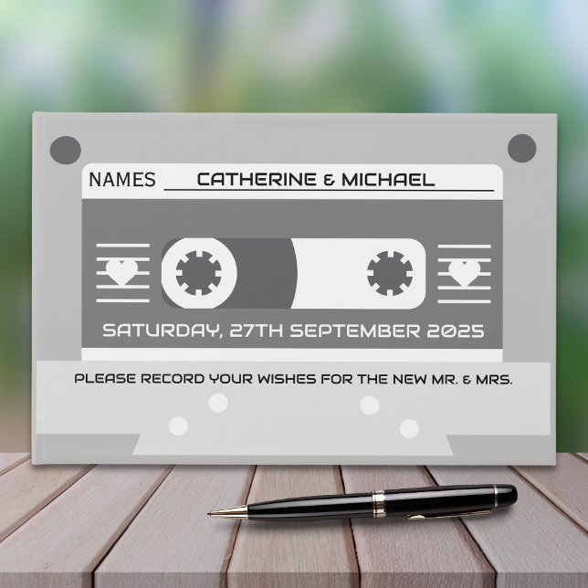Cassette Tape Retro Music Wedding  Guest Book (Creator Uploaded)