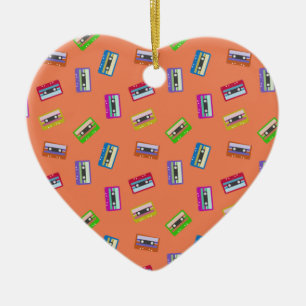Cassette Tape Retro Vintage Lover Colourful Mixtap Ceramic Tree Decoration