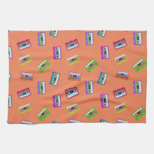 Cassette Tape Retro Vintage Lover Colourful Mixtap Tea Towel