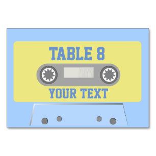 Cassette Tape Table Number
