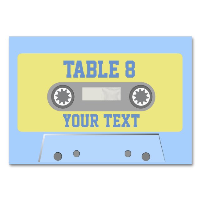 Cassette Tape Table Number (Back)