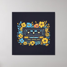 Cassette Tape with Flowers