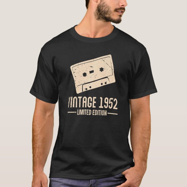 Cassette Tapes  1952 Vintage Retro Birthday T-Shirt (Front)