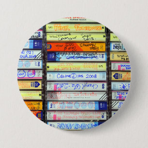 Cassette Tapes 7.5 Cm Round Badge