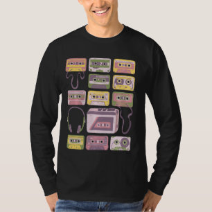 Cassette Tapes Doodle Illustration T-Shirt