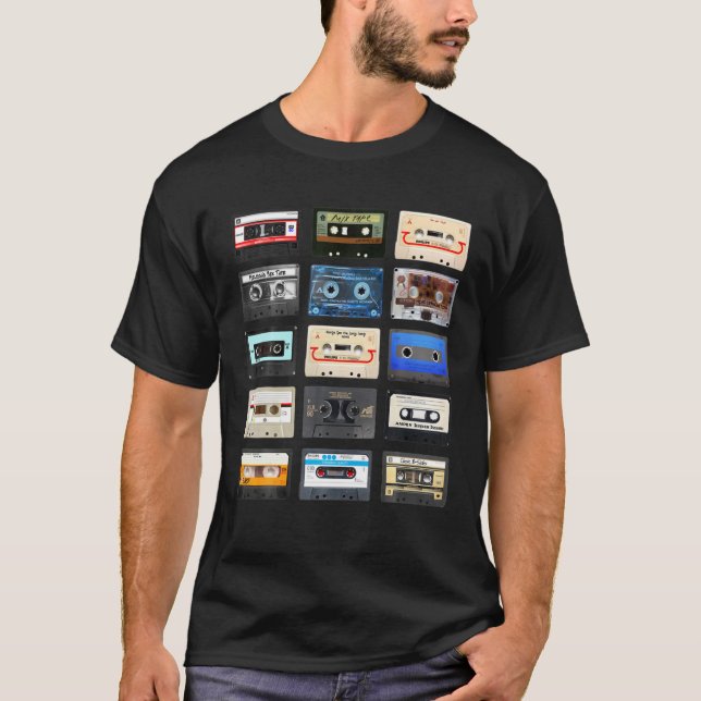 Cassette Tapes Mixtapes 1980S Radio Music Graphic T-Shirt (Front)