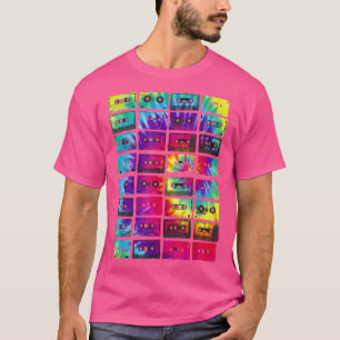 Cassette Tapes Mixtapes 1980s Radio Music Graphic T-Shirt