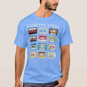 Cassette Tapes Mixtapes 1980s Radio Music Graphic T-Shirt