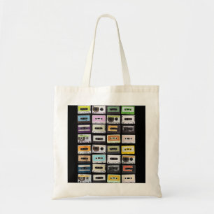 Cassette Tapes Mixtapes 1980s Radio Music Graphic Tote Bag