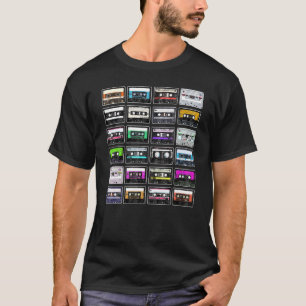 Cassette Tapes Mixtapes Radio Music Boom Box Dance T-Shirt