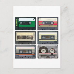 Cassette Tapes Postcard