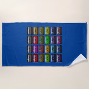 CASSETTE TAPES RETRO MUSIC LOVER BEACH TOWEL