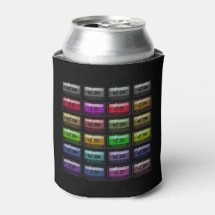 CASSETTE TAPES RETRO MUSIC LOVER CAN COOLER