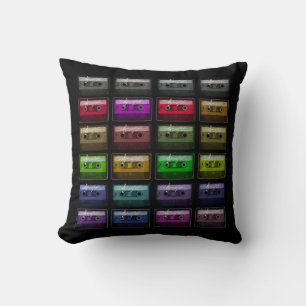 CASSETTE TAPES RETRO MUSIC LOVER CUSHION