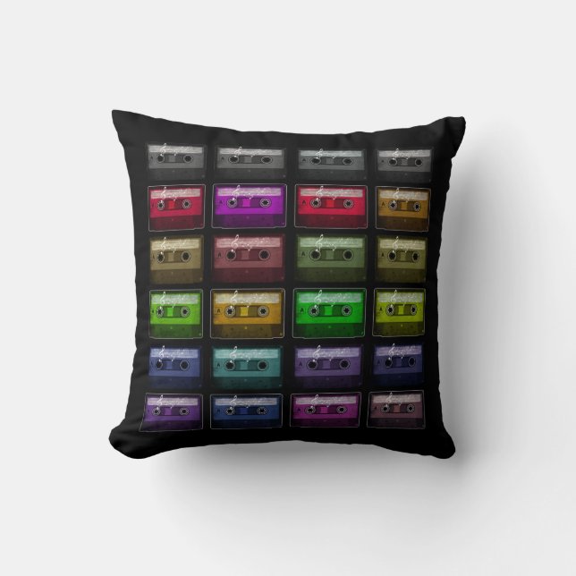 CASSETTE TAPES RETRO MUSIC LOVER CUSHION (Front)