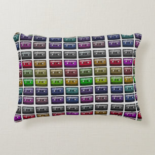 CASSETTE TAPES RETRO MUSIC LOVER  DECORATIVE CUSHION