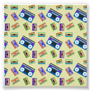 Cassette Tapes Vintage Lover Retro Old Recodrs Photo Print