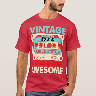 Cassette Vintage 1972 51 Years Of Being Awesome T-Shirt
