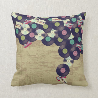 Cassettes and Records Pillow