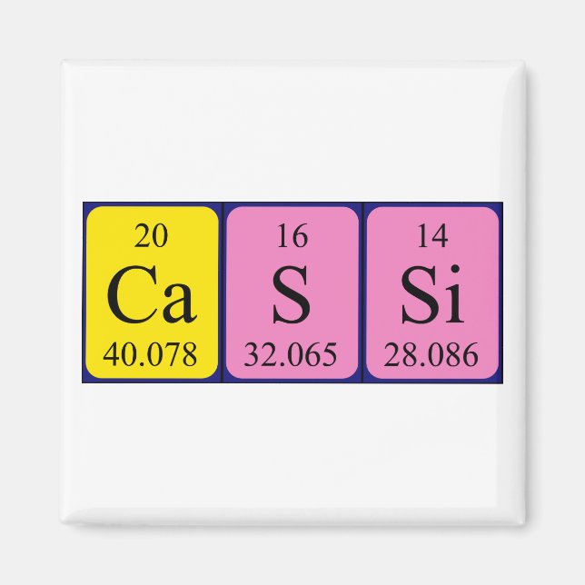 Cassi periodic table name magnet (Front)