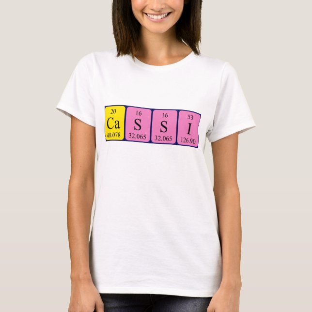 Cassi periodic table name shirt (Front)
