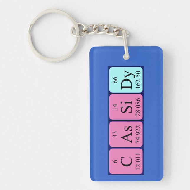 Cassidy periodic table name keyring (Front)