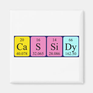 Cassidy periodic table name magnet