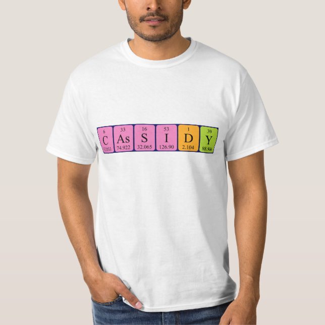Cassidy periodic table name shirt (Front)