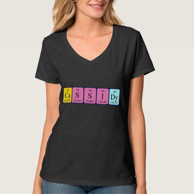 Cassidy periodic table name shirt (Front)