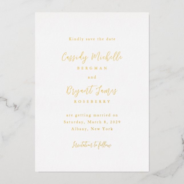 Cassidy Traditional Elegant Wedding Save the Date (Front)