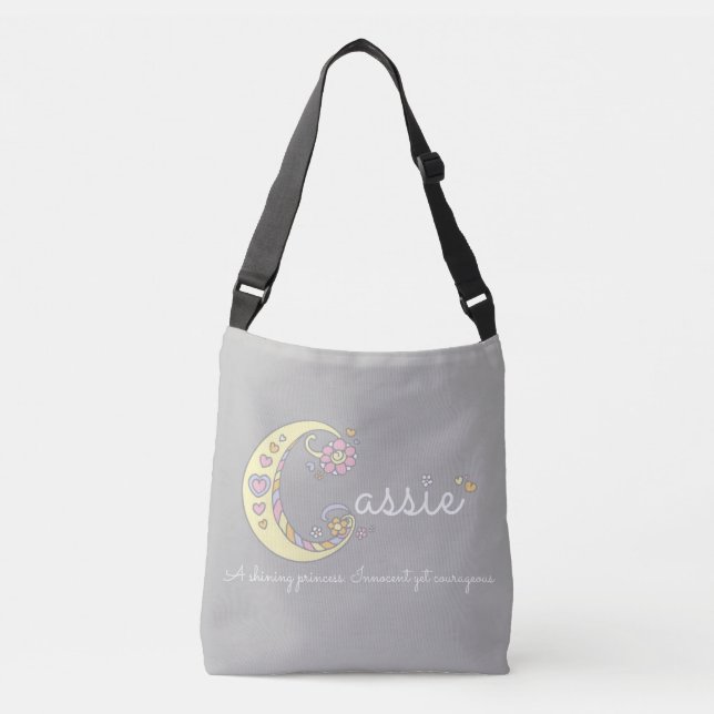 Cassie name and meaning monogram bag (Front)