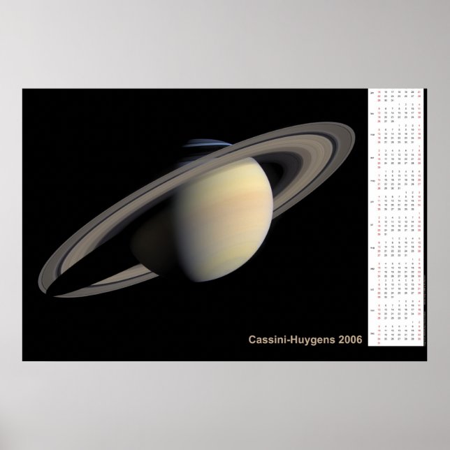 Cassini-Huygens 2006 Calendar Poster (Front)