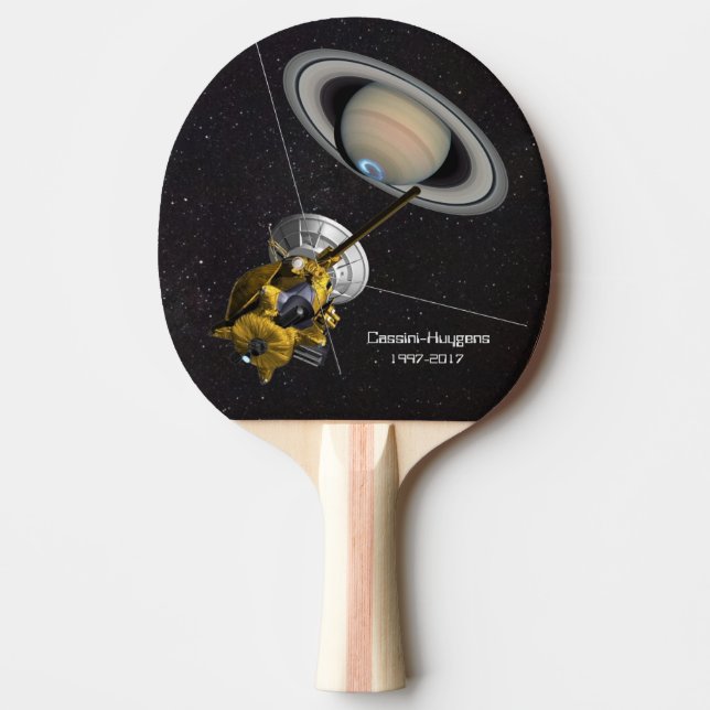 Cassini Huygens at Saturn Ping Pong Paddle (Front)
