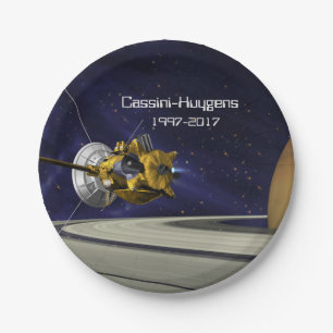 Cassini Huygens Saturn Mission Spacecraft Paper Plate
