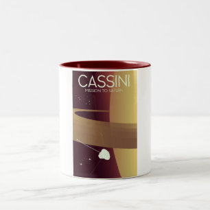 Cassini Mission to Saturn Two-Tone Coffee Mug