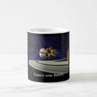 Cassini over Saturn Mug