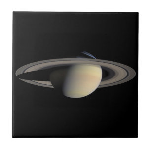 Cassini Photo of Saturn in October, 2004 Tile