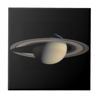 Cassini Photo of Saturn in October, 2004 Tile