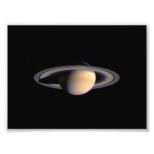 Cassini View of Saturn Space NASA Photo Print (Front)