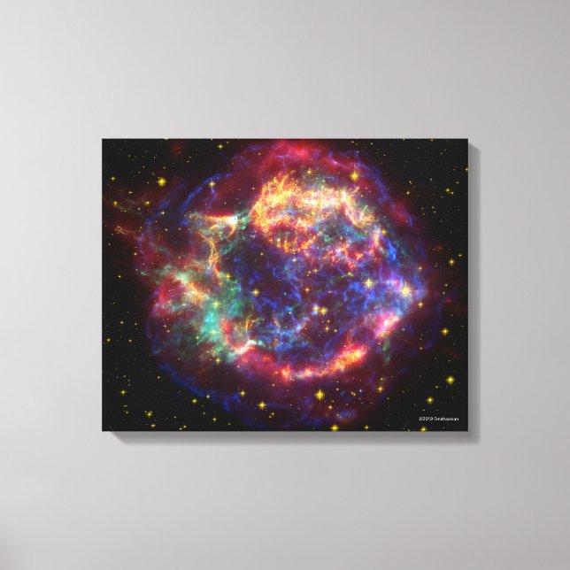 Cassiopeia A In Many Colours Canvas Print (Front)