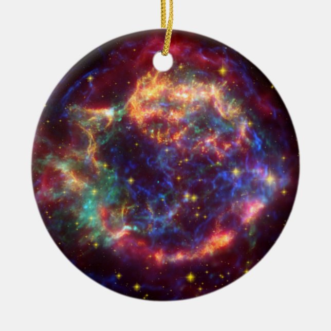 Cassiopeia Constellation Ceramic Tree Decoration (Front)