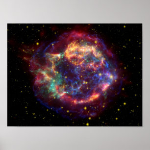 Cassiopeia Galaxy Supernova remnant Poster