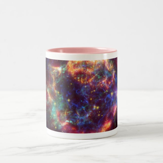 Cassiopeia Galaxy Supernova remnant Two-Tone Coffee Mug (Center)