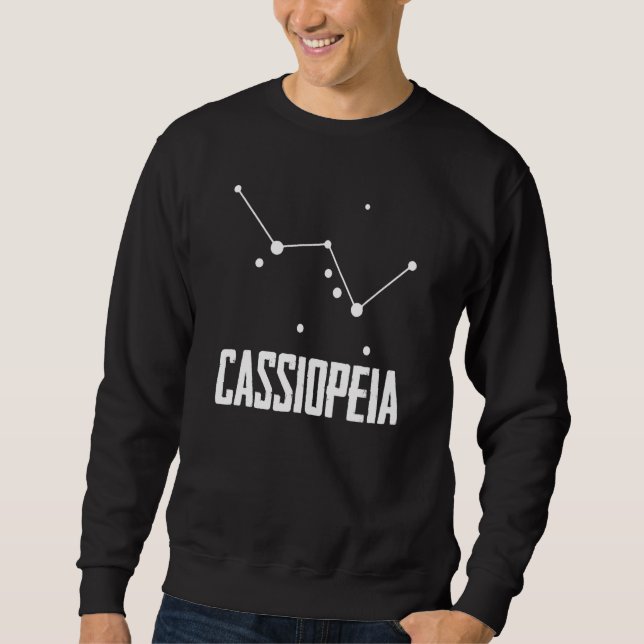 Cassiopeia Star Constellation For Stargazer Astron Sweatshirt (Front)