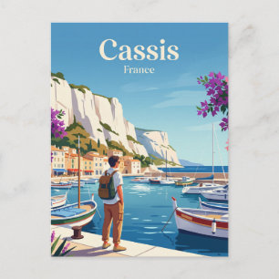 Cassis Harbour France Postcard