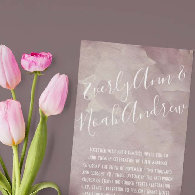 Cassis Minimalist Typography Wedding Invitation (Creator Uploaded)