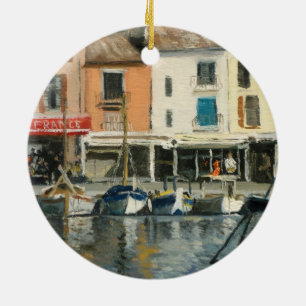 Cassis Provence Boats Ceramic Tree Decoration