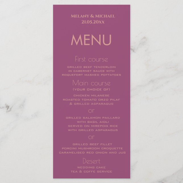 Cassis simple minimalist trendy elegant menu (Front)